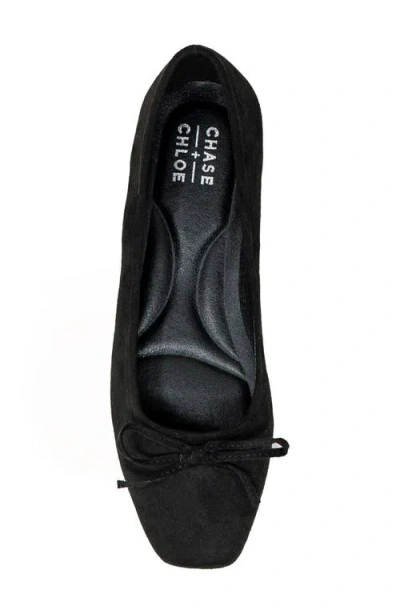 Chase & Chloe Chase And Chloe Bow Ballet Flat In Black