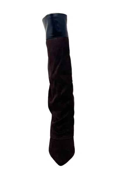 Chase & Chloe Chase And Chloe Slouch Boot In Brown
