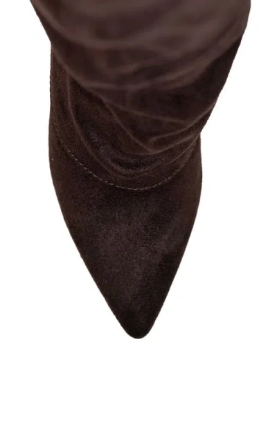 Chase & Chloe Chase And Chloe Slouch Boot In Brown