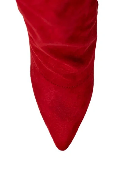 Chase & Chloe Chase And Chloe Slouch Boot In Red