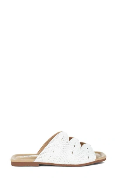 Rag & Co Daisy Doe Slide Sandal In White