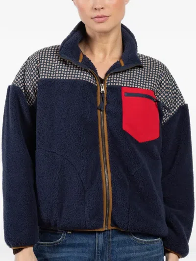 花卉图案细节胸袋夹克