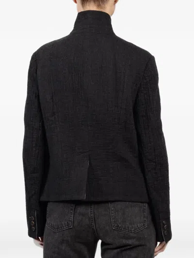 Forme D'expression Flap-pockets Buttoned Jacket In Black