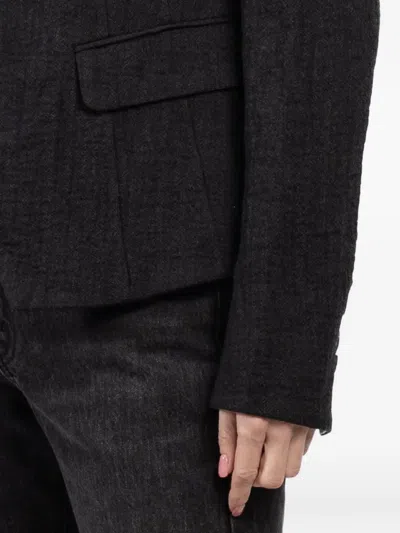 Forme D'expression Flap-pockets Buttoned Jacket In Black