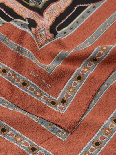 Etro Patterned Scarf In Black