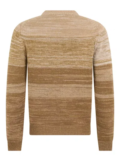 Malo Striped-pattern Sweater In Neutral