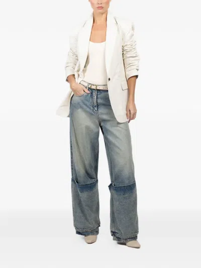 Isabel Benenato Single-button Pocket Blazer In Animal Print