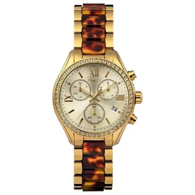 Timex Women's Quartz Analog Premium Dress Alloy Gold-tone Watch 38mm