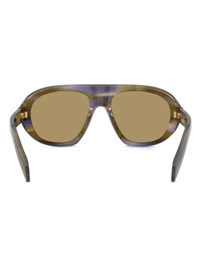 Prada Pr C05s 23g70g Laguna A Righe Glasses In Brown