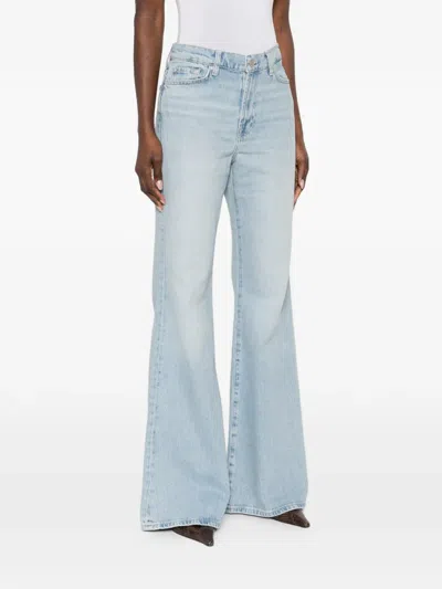 7 For All Mankind Retro Flared Jeans In Animal Print