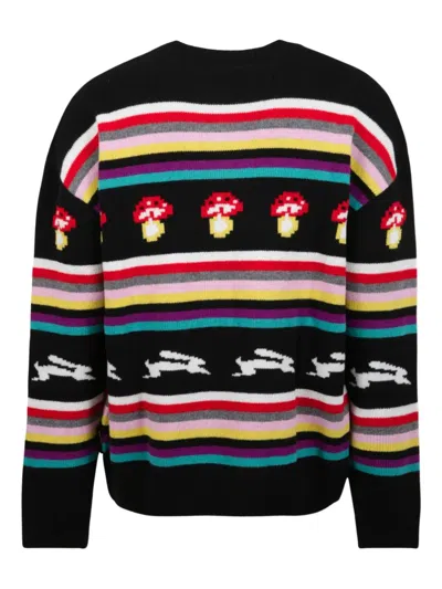 Msgm Jacquard Oversized Sweater In Multi