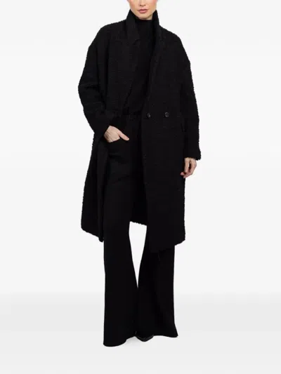 Hannes Roether Double-breasted Coat In Black