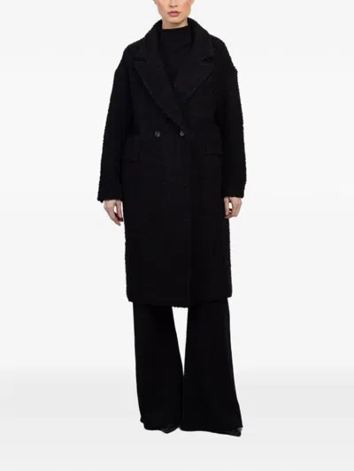 Hannes Roether Double-breasted Coat In Black