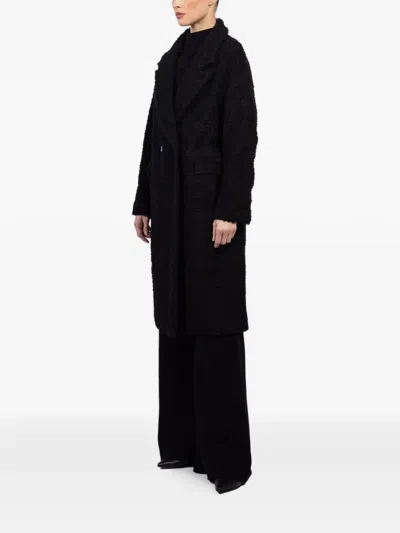 Hannes Roether Double-breasted Coat In Black