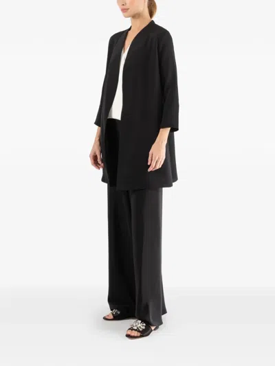 Peter Cohen Dear Open-front Coat In Black