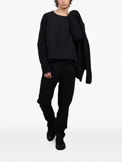 Hannes Roether Drawstring Tailored Trousers In Black