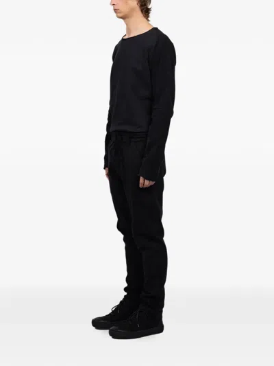 Hannes Roether Drawstring Tailored Trousers In Black