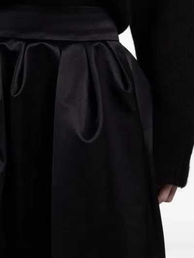 Francoise Sasha Pleated Maxi Skirt In Black