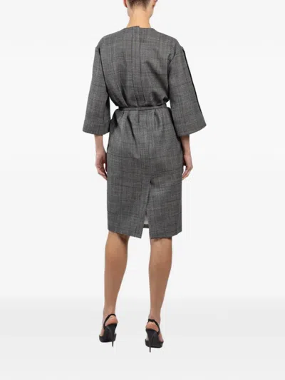 DIANA 束腰格纹迷你连衣裙