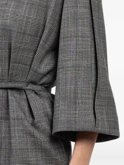 DIANA 束腰格纹迷你连衣裙