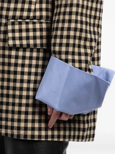 Jejia Birkin Checked Blazer In Brown