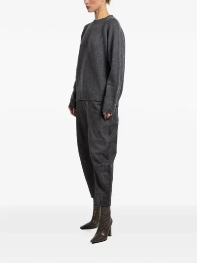 Lisa Yang Anine Ribbed Grey Sweater In Gray