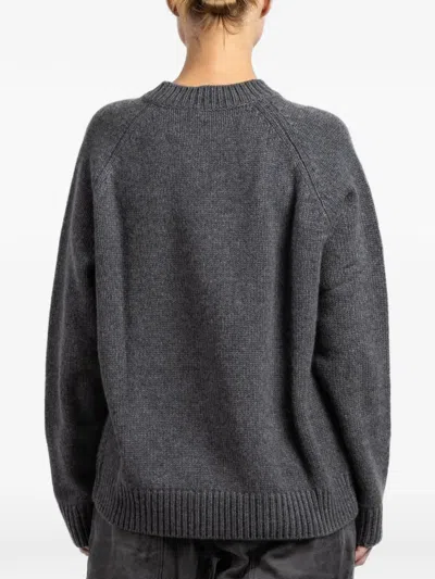 Lisa Yang Anine Ribbed Grey Sweater In Gray