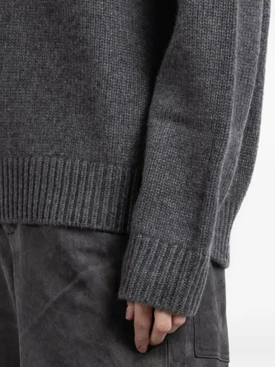 Lisa Yang Anine Ribbed Grey Sweater In Gray