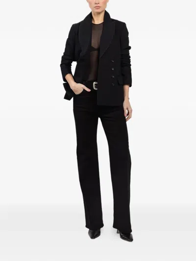 Masnada Button Double-breasted Jacket In Black