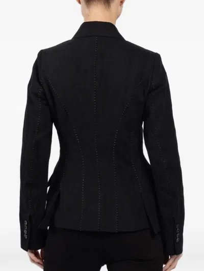 Masnada Button Double-breasted Jacket In Black
