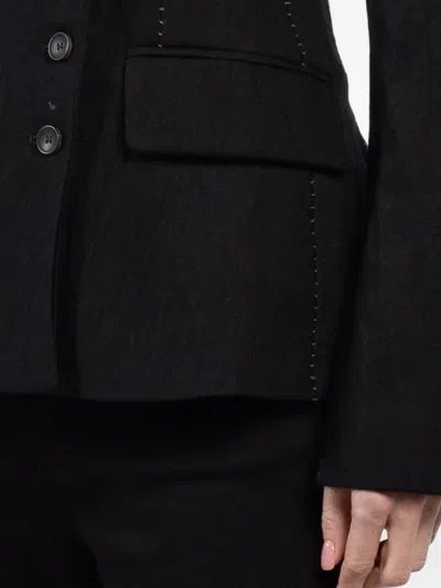 Masnada Button Double-breasted Jacket In Black