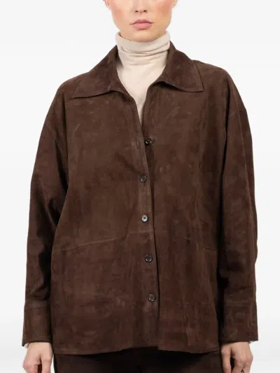 CATARINE 排扣衬衫式夹克