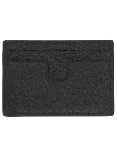 Tom Ford Grained Leather Classic Card Holder Accessories In Black