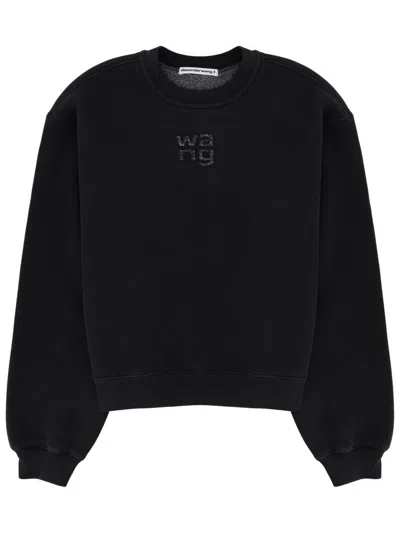 Alexander Wang T T By Alexander Wang Sweatshirt With Logo In Black