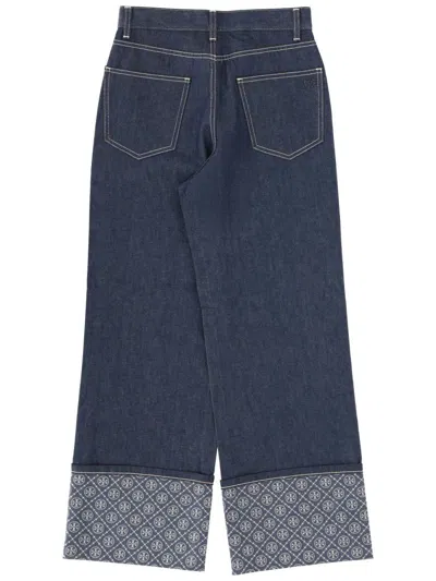 Tory Burch Jeans With Lapels In Blue