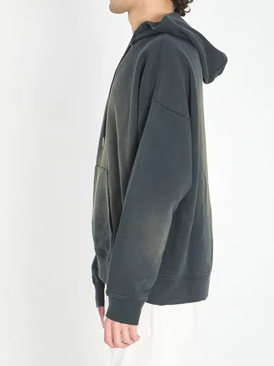 Golden Goose Deluxe Brand Bleached Effect Drawstring Hoodie In Gray