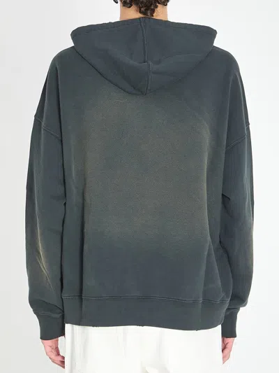 Golden Goose Deluxe Brand Bleached Effect Drawstring Hoodie In Gray