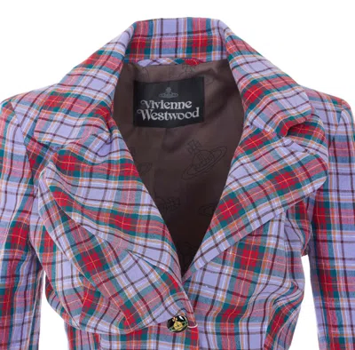 Vivienne Westwood Mens Multi Drunken Check Linen Jacket In Multi