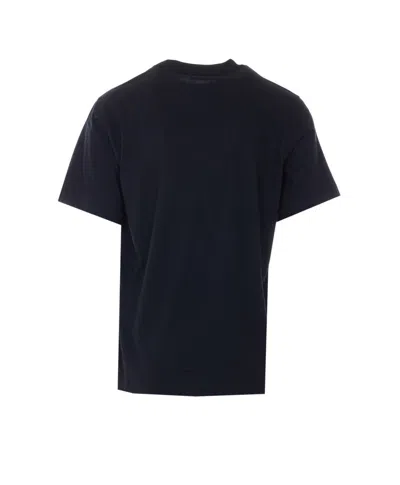 Burberry Equestrian Knight Cotton T-shirt In Black
