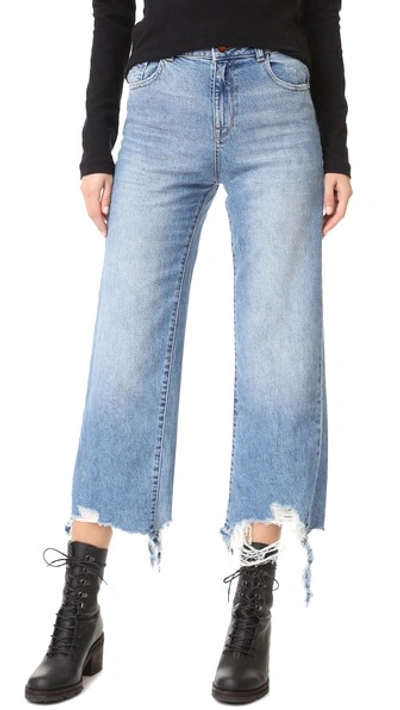 Dl1961 1961 Hepburn High Rise Wide Leg Jeans In Slate