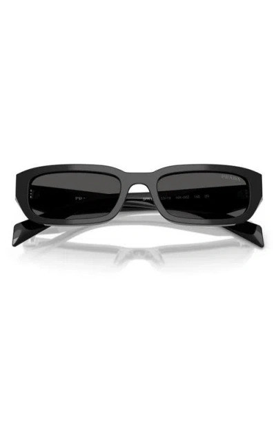 Prada 53mm Rectangular Sunglasses In Brown