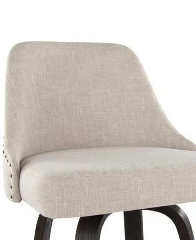 Lumisource Fabric Studded Marcel Transitional Fixed-height Counter Stool, Set Of 2