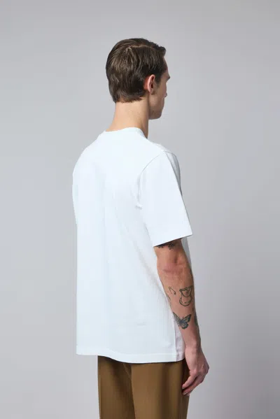 Casablanca Casa Way Orchid Organic Cotton T Shirt In White