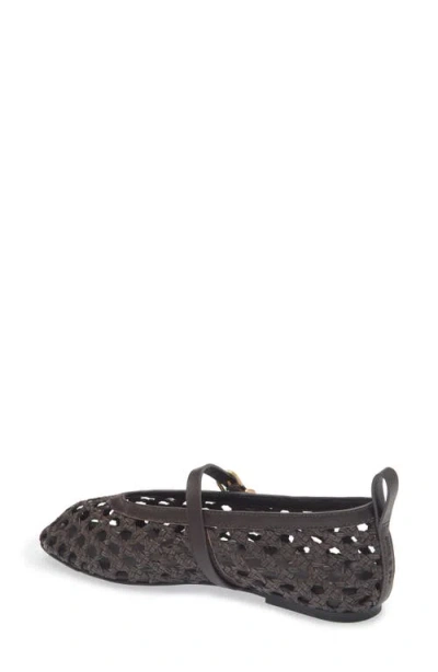 Rag & Bone Spire Woven Mary Jane Flat In Black