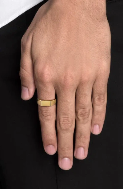 Miansai Geo Signet Ring In Brown