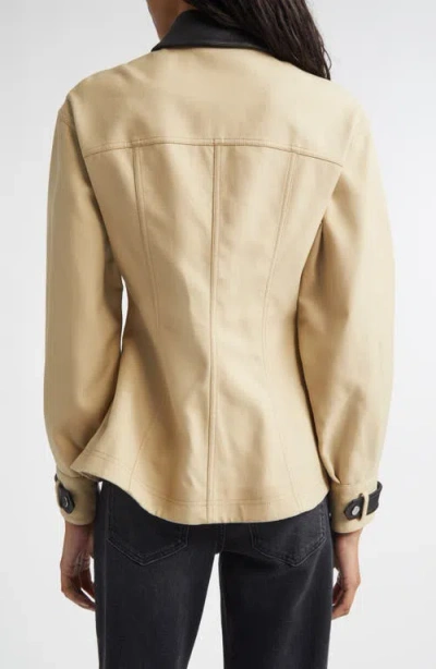 Veronica Beard Talla Water Repellent Cotton Jacket In Sand