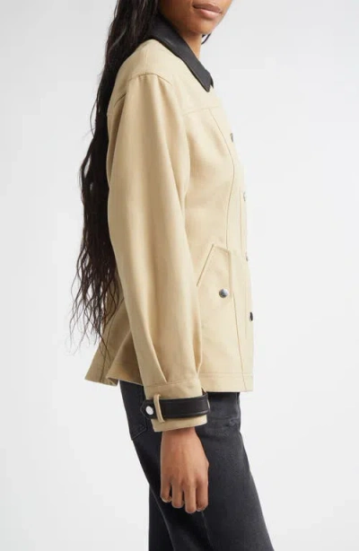 Veronica Beard Talla Water Repellent Cotton Jacket In Sand