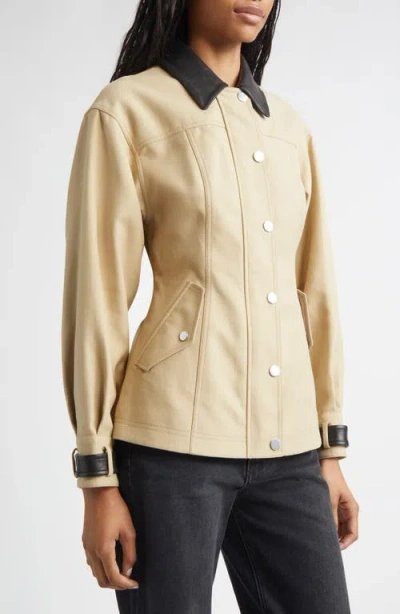 Veronica Beard Talla Water Repellent Cotton Jacket In Sand