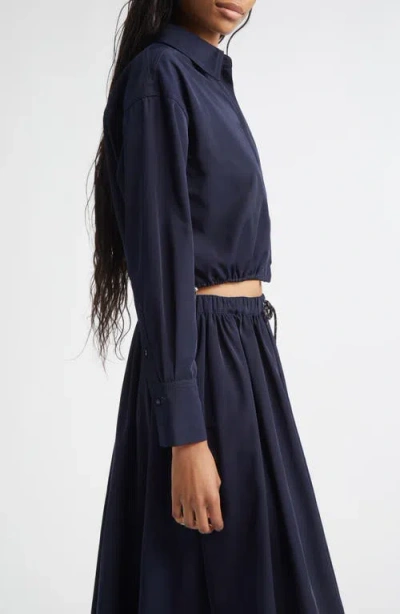 Veronica Beard Drawstring Collection Shirt In Blue