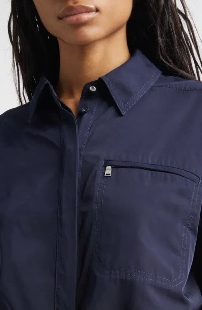 Veronica Beard Drawstring Collection Shirt In Blue